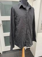 HerenHemd grijs zwart motief Selected maat XL, Ophalen of Verzenden, Grijs, Gedragen, Halswijdte 43/44 (XL)