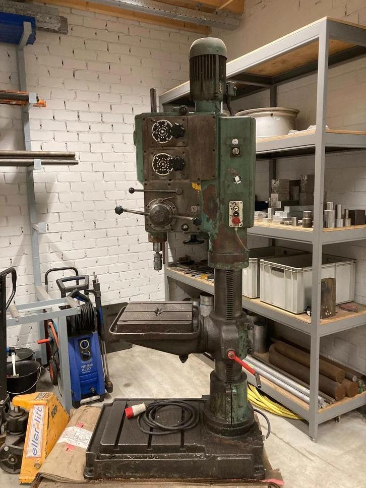 kolomboor machine tandwiel geschakeld automatische voeding, Doe-het-zelf en Verbouw, Gereedschap | Boormachines, Gebruikt, Kolomboormachine