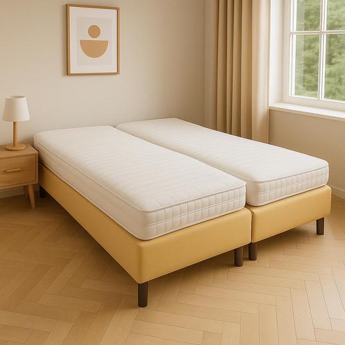 !! Twee Pullman boxsprings met natuurrubber matras 160x200, Huis en Inrichting, Slaapkamer | Boxsprings, 160 cm, 200 cm, Tweepersoons
