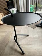 Zwart stalen bijzettafeltje, Overige materialen, Minder dan 55 cm, Gebruikt, Rond