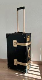 STEAMLINE LUGGAGE Vintage Inspired Rolkoffer zwart Goud, Uitschuifbare handgreep, Gebruikt, 35 tot 45 cm, Ophalen
