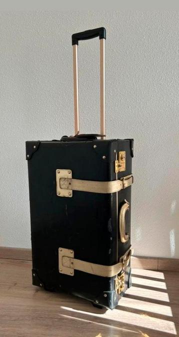 STEAMLINE LUGGAGE Vintage Inspired Rolkoffer zwart Goud  beschikbaar voor biedingen