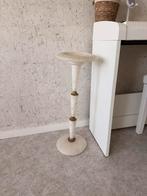 Vintage Natuursteen Plantenstandaard met Goudbronze, Huis en Inrichting, Tafels | Bijzettafels, Ophalen, Minder dan 55 cm, Gebruikt