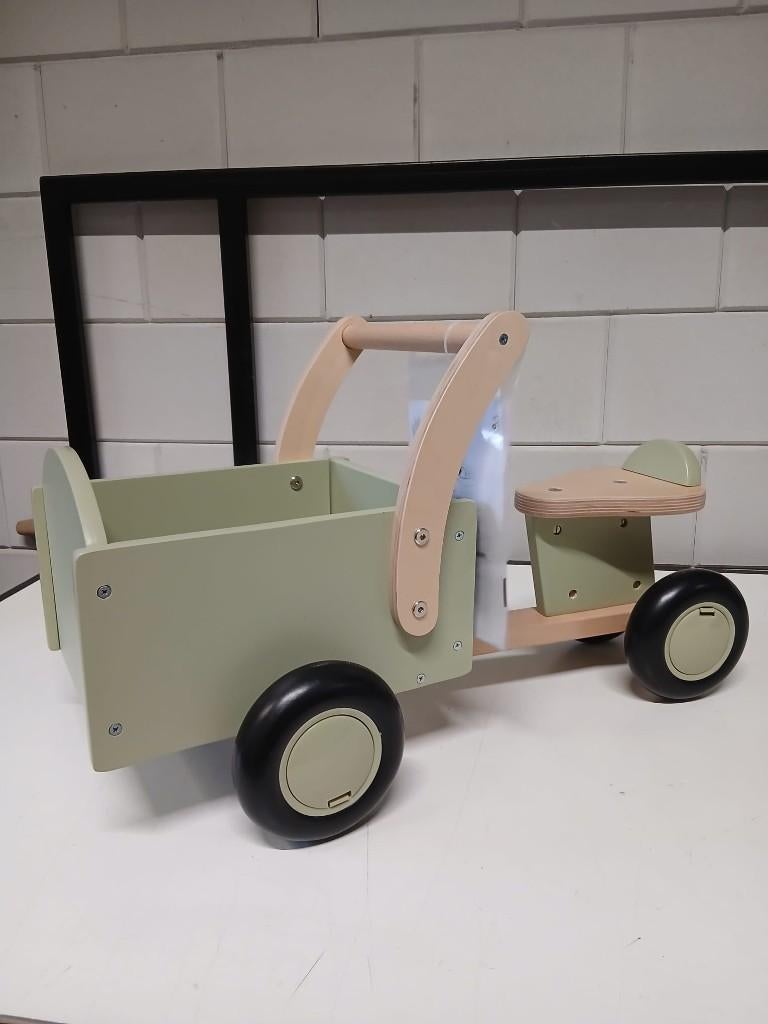 Bandits & Angels Houten bakfiets little rider retro green, Ophalen, Nieuw, Loopfiets