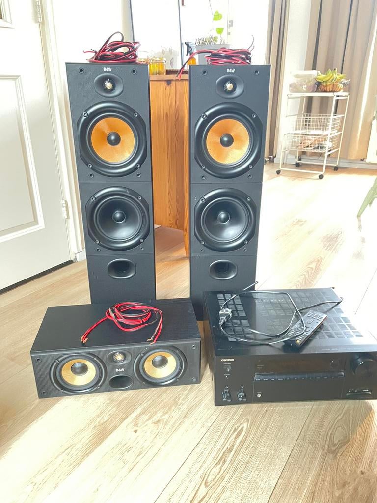 B&W installatie: D603 S1, C66 en Onkyo TX-NR656, Ophalen, Zo goed als nieuw