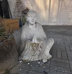 Groot betonnen tuinbeeld Boeddha- 40cm, Tuin en Terras, Ophalen of Verzenden, Steen