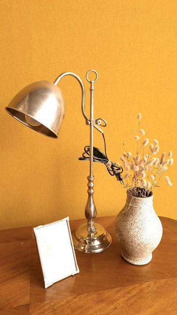 Aluminium Bureaulamp Brocante Vintage Stijl, lampje, lamp beschikbaar voor biedingen