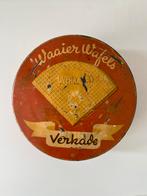 Vintage Verkade Waaiers Wafels Blik, Verzamelen, Ophalen, Gebruikt, Koek(jes), Verkade