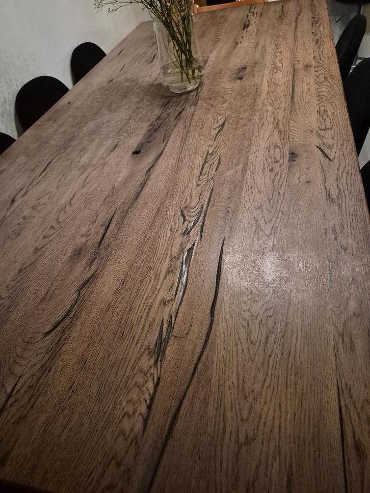 Mooie, robuuste kloostertafel, Huis en Inrichting, Tafels | Eettafels, Zo goed als nieuw, 50 tot 100 cm, 200 cm of meer, Vijf personen of meer