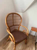 Rotan fauteuil, pauwenstoel, Ophalen of Verzenden, Zo goed als nieuw