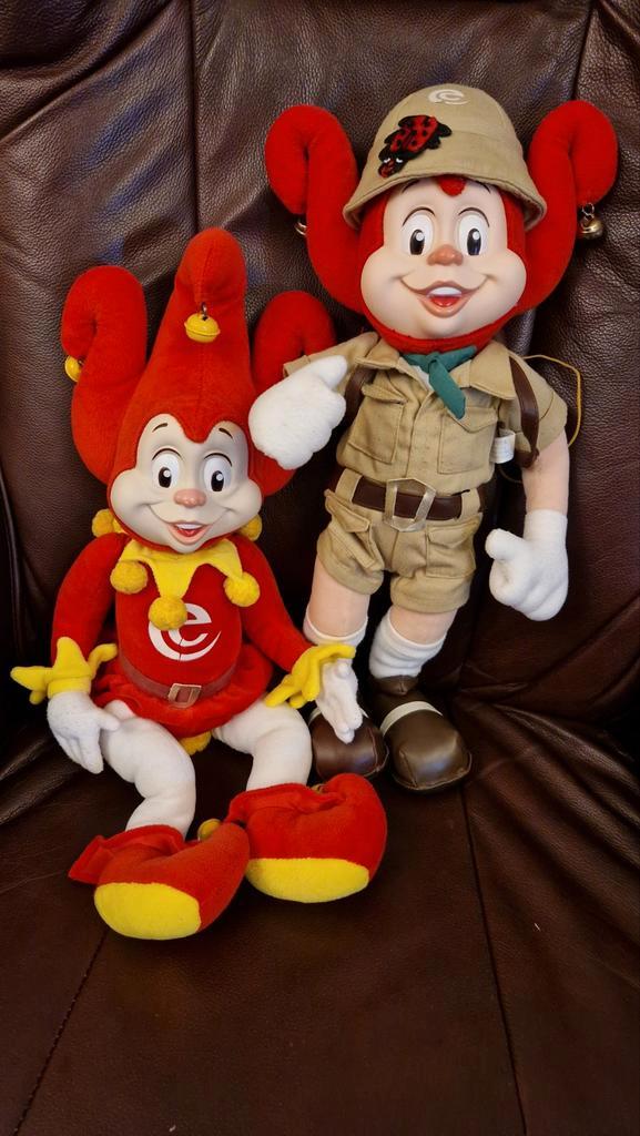 2 Efteling Pardoes Pop, Verzamelen, Efteling, Zo goed als nieuw, Beeldje of Poppetje, Ophalen of Verzenden