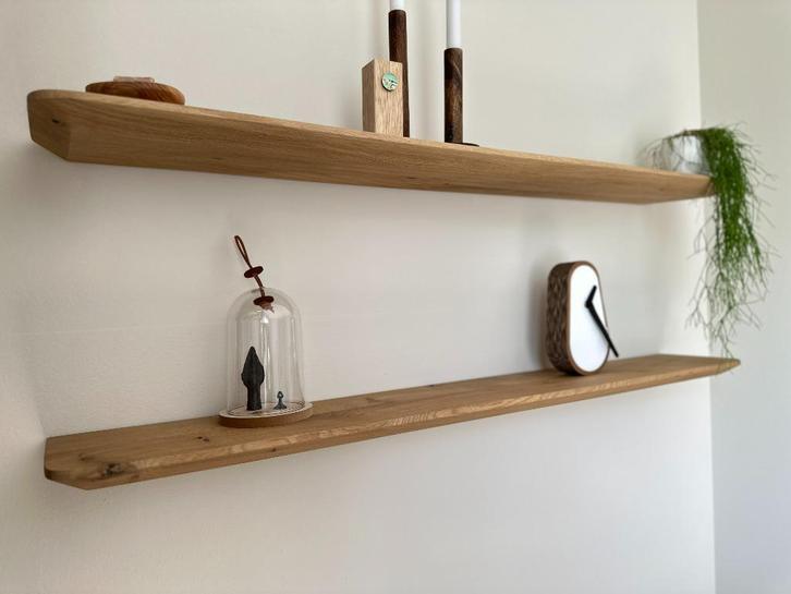 Wandplank | Facet/verjongde rand | Massief Eiken, Huis en Inrichting, Woonaccessoires | Wandplanken en Boekenplanken, Nieuw, Ophalen of Verzenden