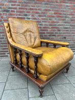 engelse Chesterfield stoel cafe manecave bar, Ophalen, Gebruikt, 75 tot 100 cm, Leer