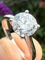 Witgouden ring met diamant van 1.54ct met IGI certificaat!, Wit, Nieuw, Ophalen of Verzenden, 17 tot 18