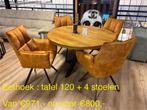 Complete eettafels + stoelen, eethoeken op voorraad, Info@scholtens-antiek.nl, Lindberghstraat 29, Nieuw, Ophalen of Verzenden