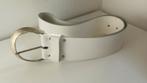 Brede witte leren riem, Kleding | Dames, Riemen en Ceinturen, 5 cm of meer, Wit, 90 tot 100 cm, Heupriem