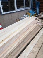 Houten  balken van 6x14x250cm en 7x18x500cm, Doe-het-zelf en Verbouw, Ophalen, Gebruikt, 50 tot 150 cm, Vloerdelen of -planken