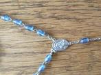 Rozenkrans met blauwe kralen 50 jaar oud, Antiek en Kunst, Ophalen of Verzenden