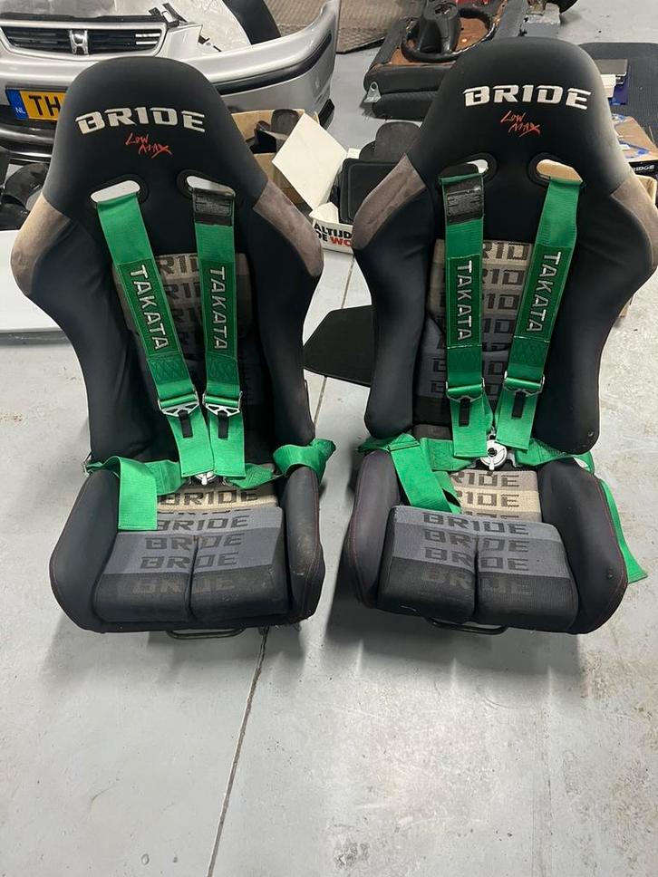 Bride low max kuipstoelen set honda civic eg en ek modellen, Auto-onderdelen, Interieur en Bekleding, Honda, Gebruikt, Ophalen