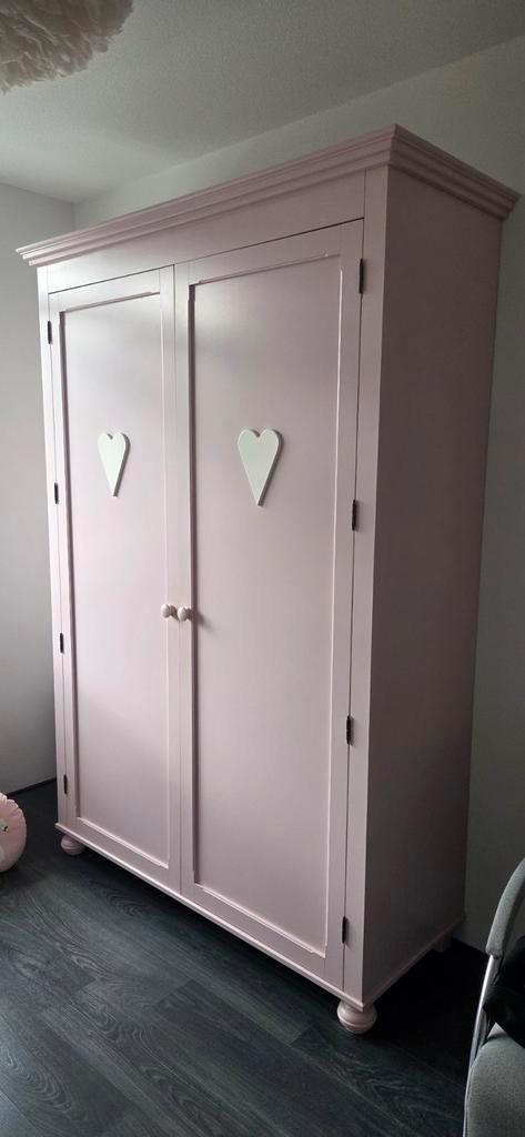 Brocante Kledingkast & Commode Set - Baby/Tienerkamer, Huis en Inrichting, Kasten | Kledingkasten, Zo goed als nieuw, 150 tot 200 cm