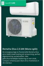 REMEHA 2.5 KW - NIEUW IN DOOS, Ophalen, Zo goed als nieuw, Verwarmen, Wandairco
