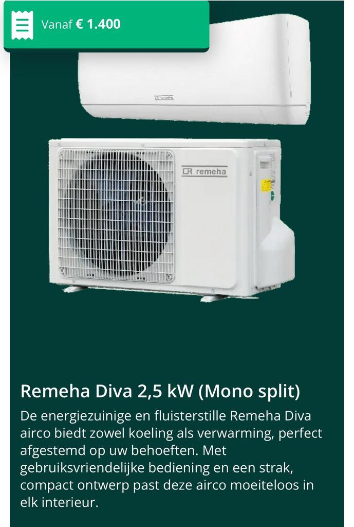 REMEHA 2.5 KW - NIEUW IN DOOS, Witgoed en Apparatuur, Airco's, Zo goed als nieuw, Wandairco, Verwarmen, Ophalen