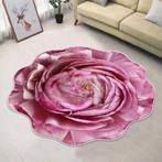 Roze Bloem Vloerkleed / Kleed Tapijt Mat Vloermat Rond, Verzenden, Nieuw, Rond