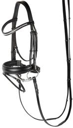 Harry's Horse Leren Hoofdstel Allegro, Zwart, Cob en Full, Dieren en Toebehoren, Paarden en Pony's | Hoofdstellen en Tuigage, Ophalen of Verzenden