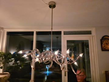 Hanglamp hallogeen. Zilverkl. Verstelbaar in hoogte. beschikbaar voor biedingen