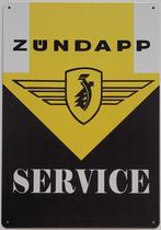 Zundapp service zwart geel reclamebord van metaal wandbord, Verzamelen, Merken en Reclamevoorwerpen, Reclamebord, Info@deconoord.nl