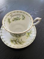 Theekop & Schotel, Royal Albert Januari, perfecte staat!, Ophalen of Verzenden