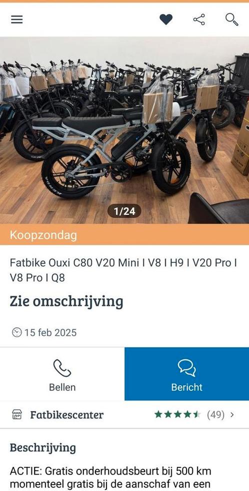 Fatbikecenter Popovstraat oplichters! Geen garantie! Fatbike, Fietsen en Brommers, Steps, Nieuw, Elektrische step (E-scooter)
