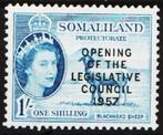 Somaliland 1957, QEII, Schaap, print, , 1/-. pfrs./plaksp., Postzegels en Munten, Postzegels | Thematische zegels, Overige thema's