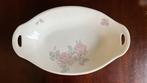 Klassiek Boheemse ovalen schaal met roze rozen, Ophalen