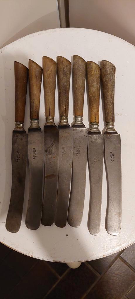 Antieke F.D. Bastet 's Hage Messen Set, Antiek en Kunst, Antiek | Bestek, Ophalen of Verzenden