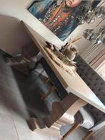Massief eiken kloostertafel 200*100 cm, Huis en Inrichting, Tafels | Eettafels, Ophalen, 200 cm of meer, 50 tot 100 cm, Zo goed als nieuw