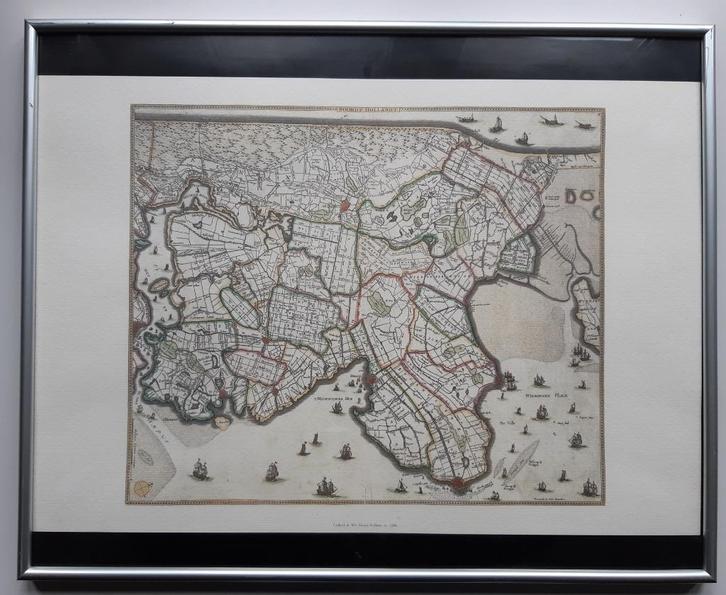 4 Historische kaarten Schermer, Alkmaar, N-H, Heerhugowaard, Antiek en Kunst, Kunst | Etsen en Gravures, Ophalen