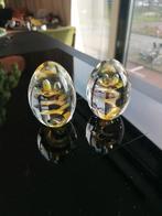 Twee Pfeiffer Kristal Eitjes - Vintage Glaskunst, Ophalen of Verzenden