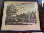 Prent/ Leyden vismarkt in mooie lijst 43/36cm, Ophalen