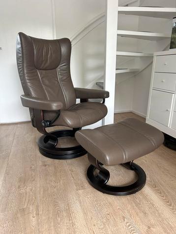 Design Stressles relax fauteuil met hocker in top staat! beschikbaar voor biedingen