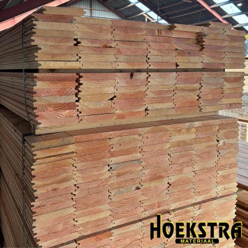🟡 Douglas blokhutprofiel vanaf €19,50 p/m2!, Doe-het-zelf en Verbouw, Hout en Planken, Nieuw, Plank, Overige houtsoorten, 300 cm of meer