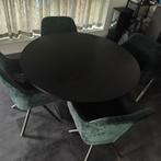 Ronde eettafel met 4 stoelen ., Ophalen of Verzenden, Zo goed als nieuw, 4 tot 6 stoelen