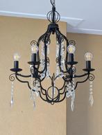 Kroonluchter met sprankelende kristallen elementen, Ophalen, Zo goed als nieuw, Metaal, Baroque, glamour, elegant