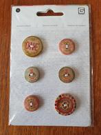 Basic grey wooden buttons, Ophalen of Verzenden, Nieuw, Versiering of Embellishment, Overige merken