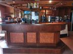 Mooie cafe bruine houten  U bar incl tapkraan en lekblad, Huis en Inrichting, Ophalen, Zo goed als nieuw