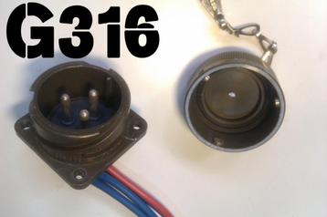 MIL spec Cannon 3 polige connector chassis deel beschikbaar voor biedingen