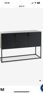 Dressoir van staal zwart 3 deurs, Ophalen of Verzenden, Zo goed als nieuw, 25 tot 50 cm, 150 tot 200 cm