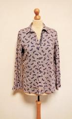 blouse Just White met klein zilver randje, Kleding | Dames, Blouses en Tunieken, Maat 42/44 (L), Zo goed als nieuw, Just White