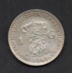 Zilveren Gulden 1943 Koningin Wilhelmina (40), Postzegels en Munten, Munten | Nederland, 1 gulden, Zilver, Ophalen of Verzenden