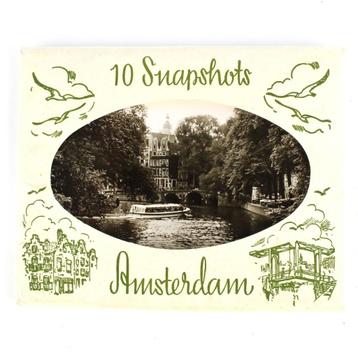  10 mini zwart-wit foto's  Amsterdam rondvaart beschikbaar voor biedingen